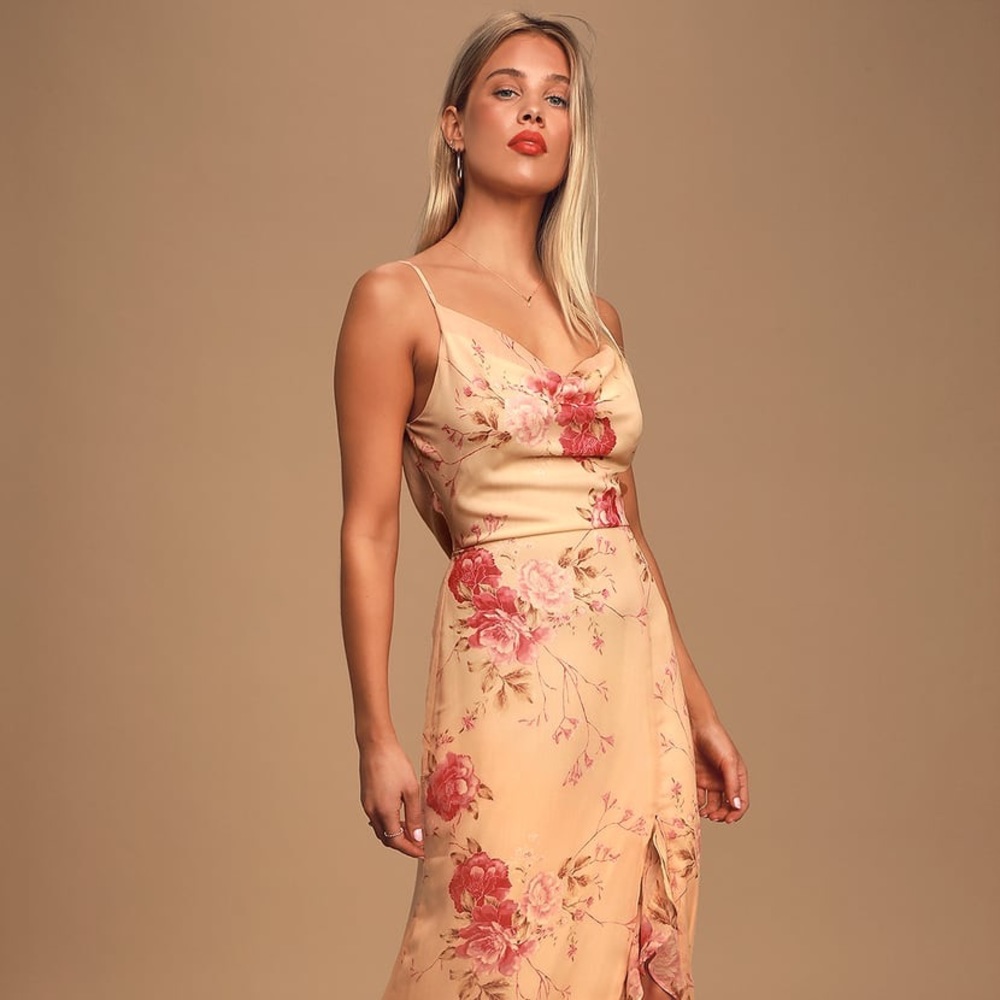 Pretty Peach Vineyard Dress